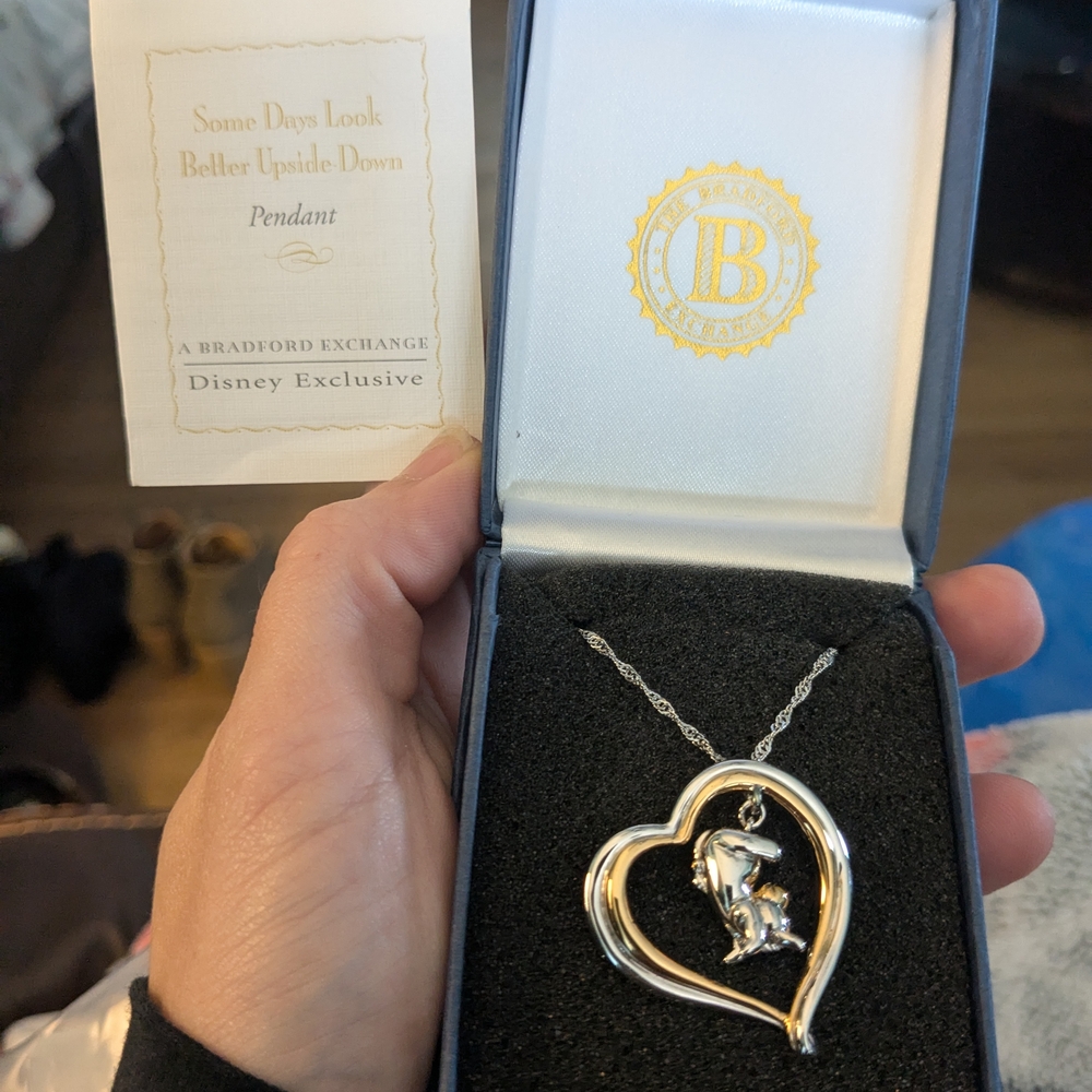 Disney Exclusive Silver Heart Pendant by The Bradford Exchange